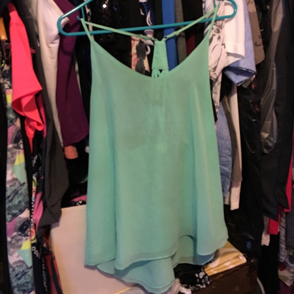 Seafoam green Chiffon shirt